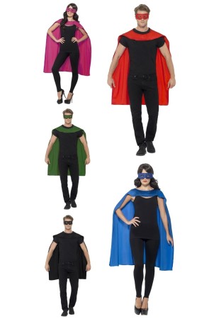 Capa Superhéroes con Antifaz Unisex