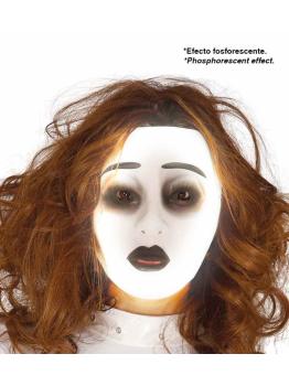 Careta Transparente Mujer Fluorescente