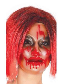 Careta Transparente Mujer sangre