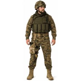 Cartuchera con Pistola de Juguete para Disfraces Militares y de Policía