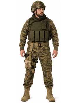 Cartuchera con Pistola de Juguete para Disfraces Militares y de Policía