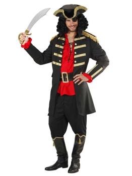 Casaca Negra  y Sombrero Pirata o Capitán