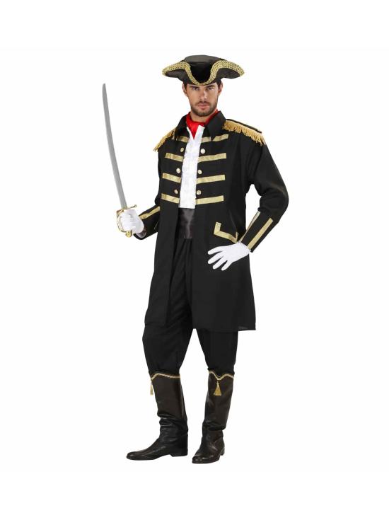 Casaca Negra  y Sombrero Pirata o Capitán