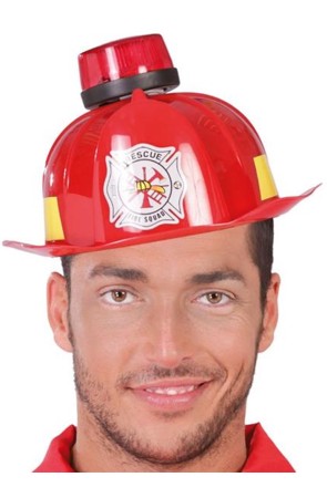 Casco Bombero con Luz y Sonido