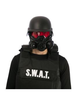 Casco con Máscara Antidisturbios para Disfraz SWAT