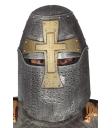 Casco Cruzado Medieval Plateado adultos