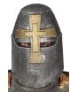 Casco Cruzado Medieval Plateado adultos
