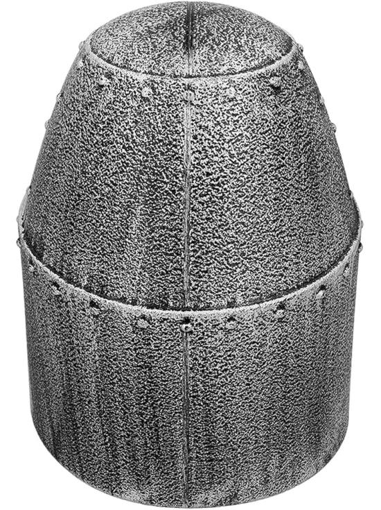 Casco Cruzado Medieval Plateado adultos