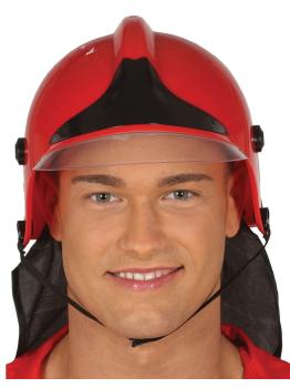 Casco de bombero rojo  adulto