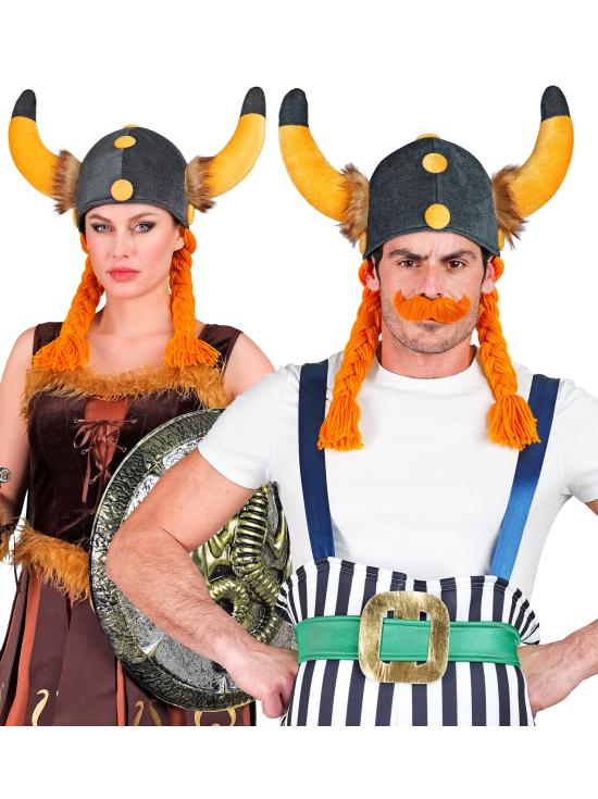 Casco de Galo con Trenzas Tipo Obelix