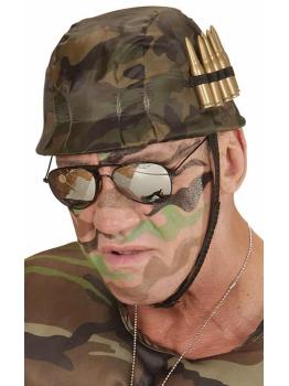 Casco Militar con Balas  para Adulto .