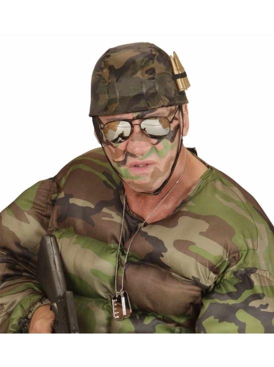 Casco Militar con Balas  para Adulto .