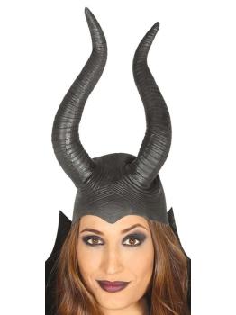Casquete Cuernos Maléfica de Latex