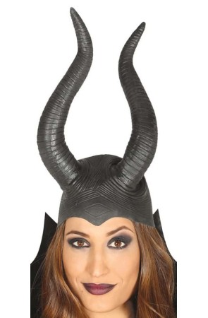 Casquete Cuernos Maléfica de Latex