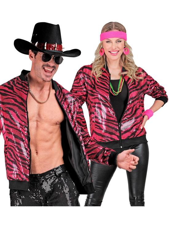 Cazadora Bomber de Lentejuelas en color Rosa