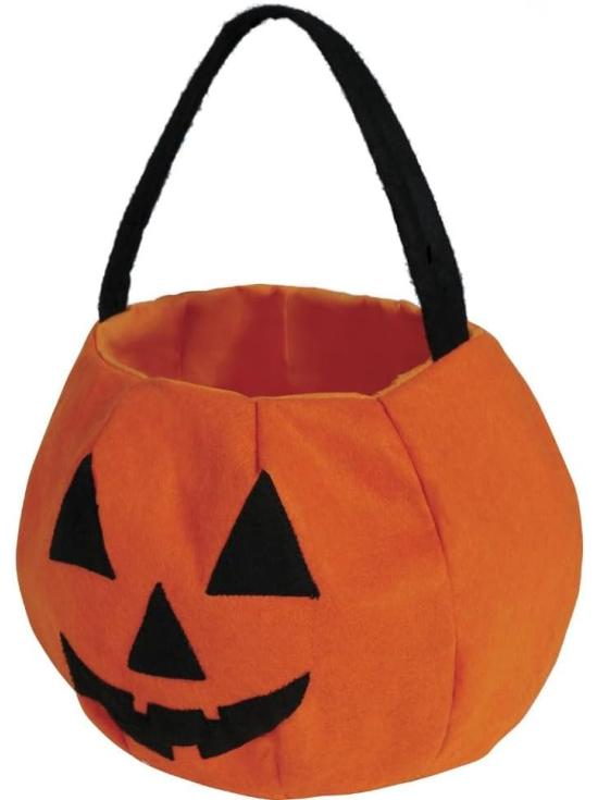 Cesta calabaza, fieltro, 24x20 cms