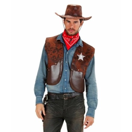 Chaleco Vaquero Marrón adulto