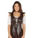 Chaleco Cuero Brillo para Mujer Ajustable
