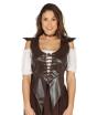 Chaleco Cuero Brillo para Mujer Ajustable