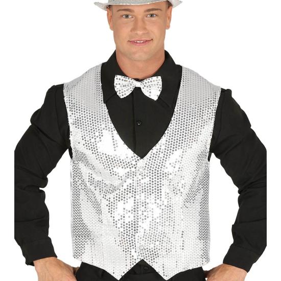 Chaleco de Lentejuelas Plateado o Dorado adulto Chaleco de Lentejuelas Plateado o Dorado adulto
