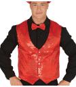 Chaleco de Lentejuelas Rojo para hombre