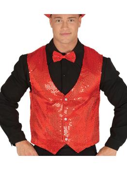 Chaleco de Lentejuelas Rojo para hombre