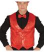 Chaleco de Lentejuelas Rojo para hombre