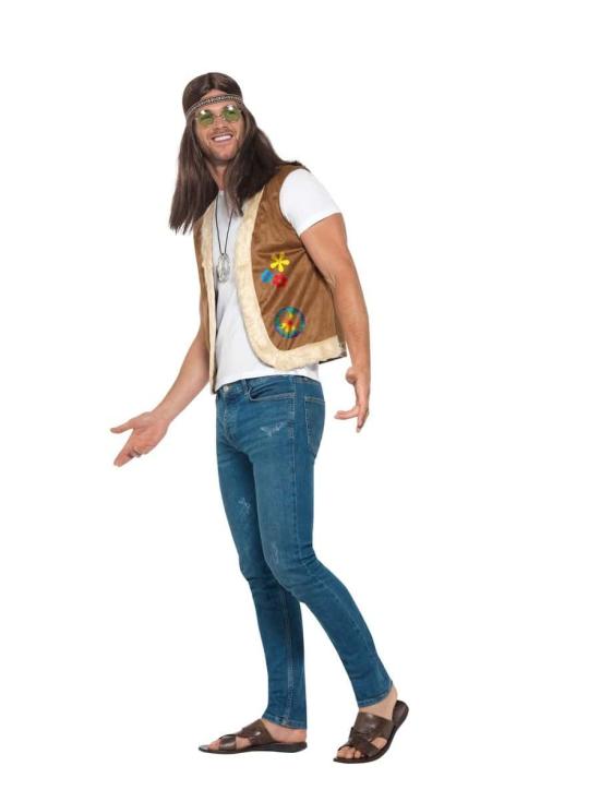 Chaleco Hippie Marrón talla adulto