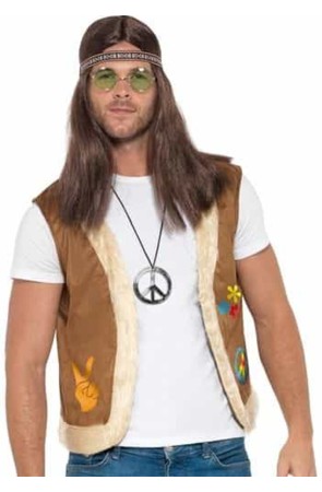 Chaleco Hippie Marrón talla adulto
