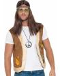 Chaleco Hippie Marrón talla adulto