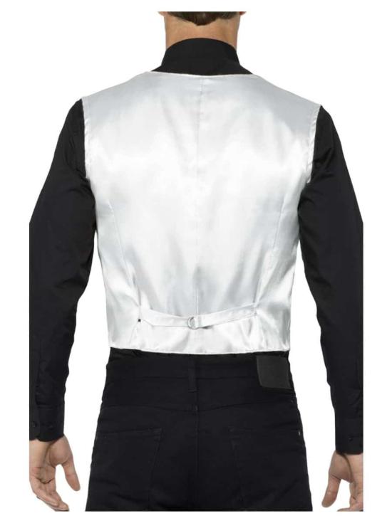 Chaleco Lentejuelas para Adultos Plateado ^