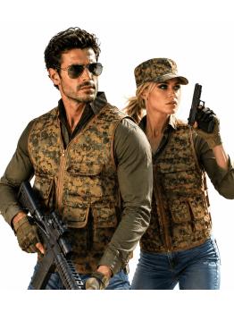 Chaleco Táctico Camuflaje o Cazador para Disfraces