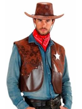 Chaleco Vaquero Marrón adulto