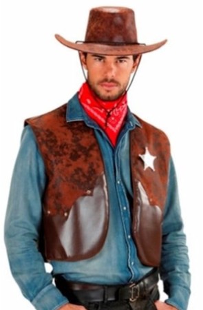 Chaleco Vaquero Marrón adulto