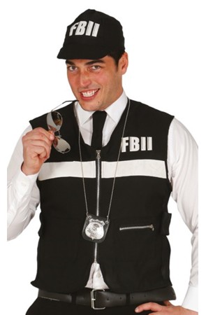 Chaleco y Gorra  F.B.I talla única