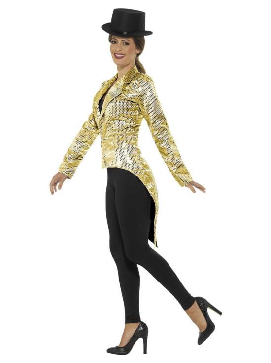 Chaqueta Lentejuelas Dorada adulta