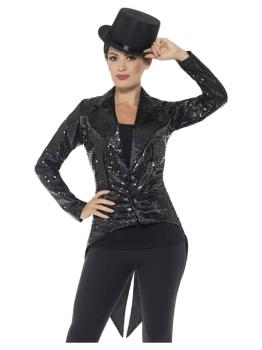 Chaqueta Lentejuelas Negra adulta