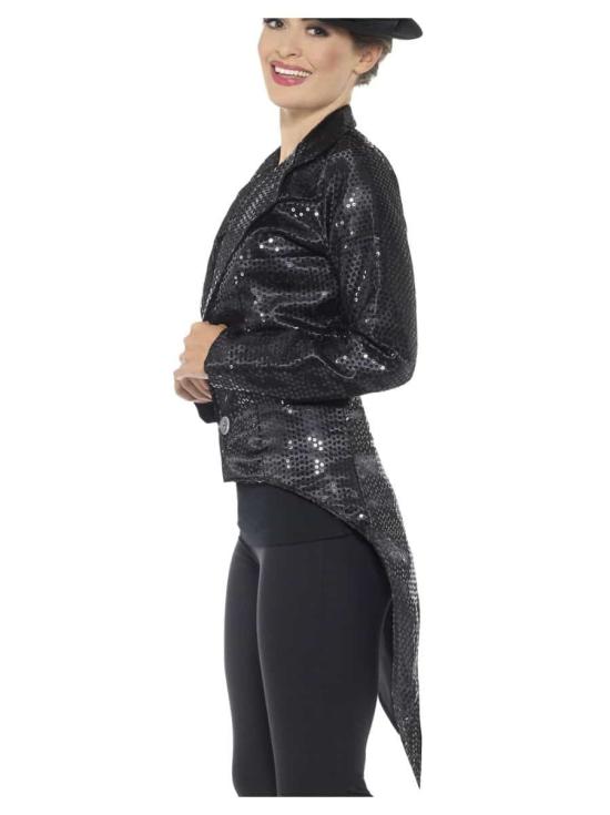 Chaqueta Lentejuelas Negra adulta