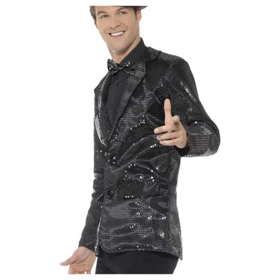 Chaqueta Lentejuelas Negra adulto