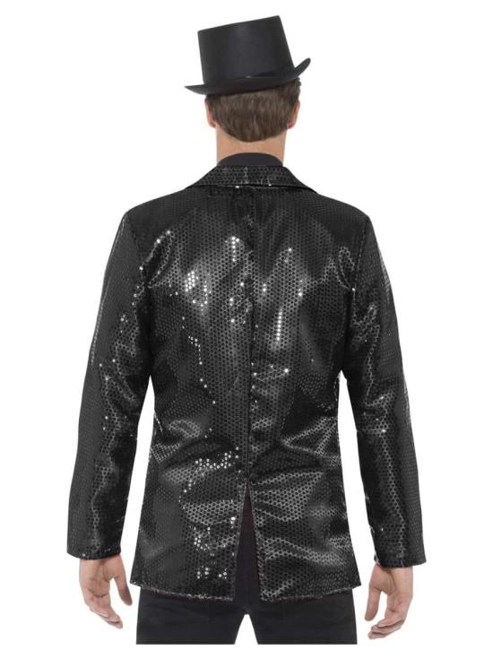 Chaqueta Lentejuelas Negra adulto