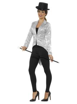 Chaqueta Lentejuelas Plateada adulta
