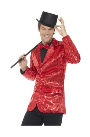 Chaqueta Lentejuelas Roja  adulto