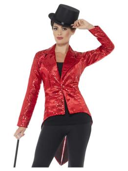 Chaqueta Lentejuelas Roja adulta