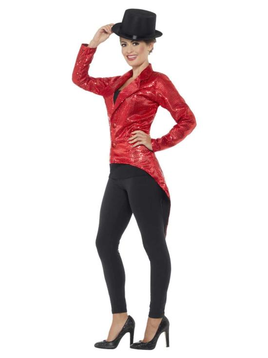 Chaqueta Lentejuelas Roja adulta