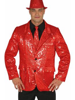 Chaqueta Lentejuelas Roja  adulto