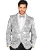 Chaqueta Plateada Show con Lentejuelas adulto