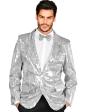 Chaqueta Plateada Show con Lentejuelas adulto