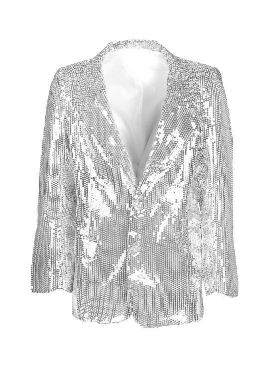 Chaqueta Plateada Show con Lentejuelas adulto