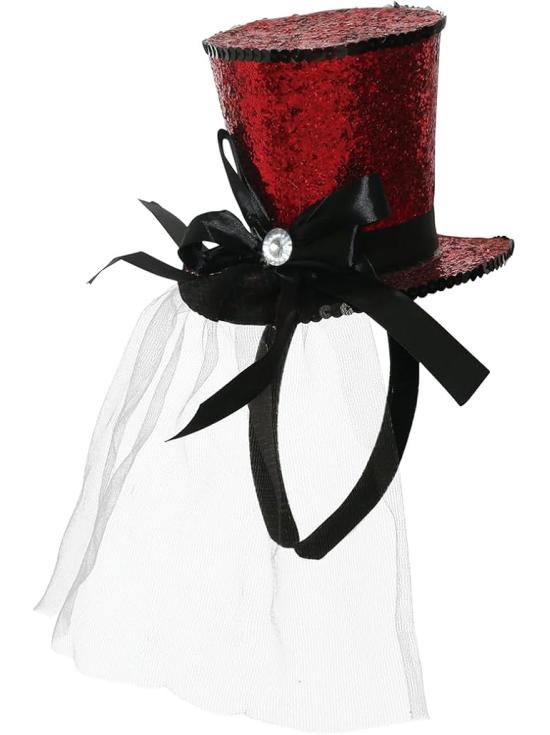 CHISTERA MINIHAT ROJA con Diadema