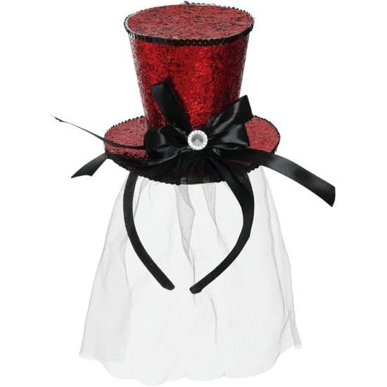 CHISTERA MINIHAT ROJA con Diadema